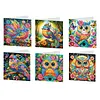 6pcs Diamond Painting Birds and Owls Greeting Card Kits with Envelopes for Family Friend Gifts