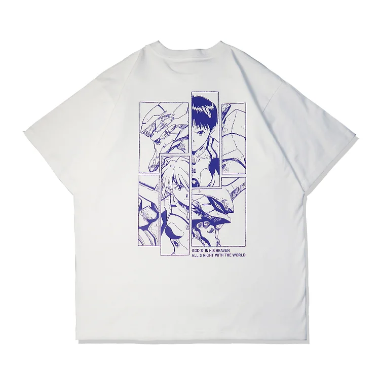 Flash Sale Pure Cotton Neon Genesis Evangelion Anime T-shirt  weebmemes