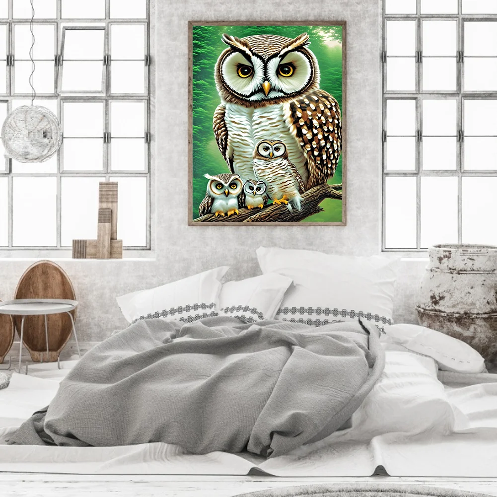 Diamond Painting - Full Round Drill - Owl(30*40cm)