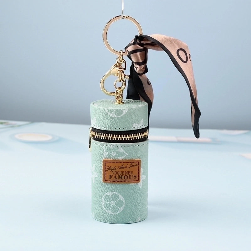 Modern Style Geometric Pu Leather Metal Women’s Bag Pendant Keychain 1 Piece