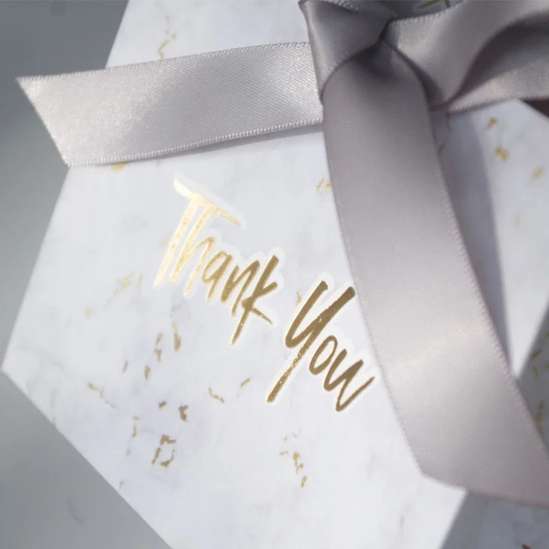20Pcs Thank You Wedding Favors Candy Box Paper Gift Bag Birthday Party Decoration Supplies Baby Shower Chocolate Boxes Packaging