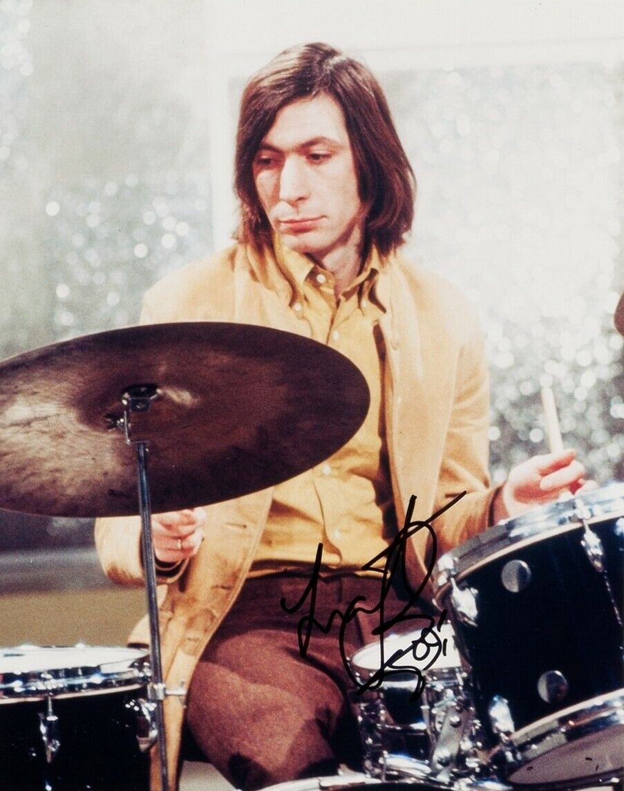 CHARLIE WATTS Signed Photo Poster paintinggraph - Rock Star - ROLLING STONES - preprint