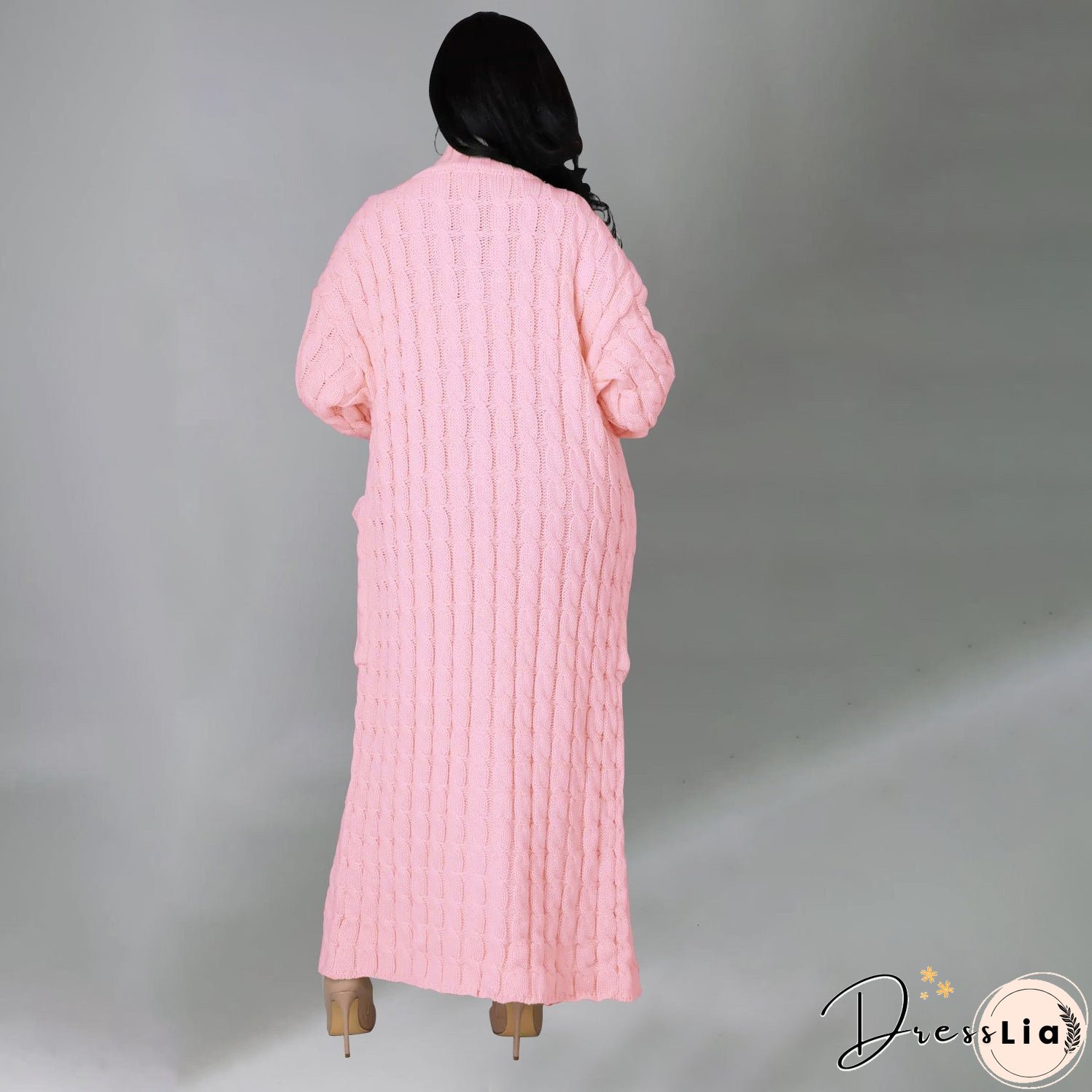 Women's Fashion Casual Long-sleeved Long Solid Color Sweaters