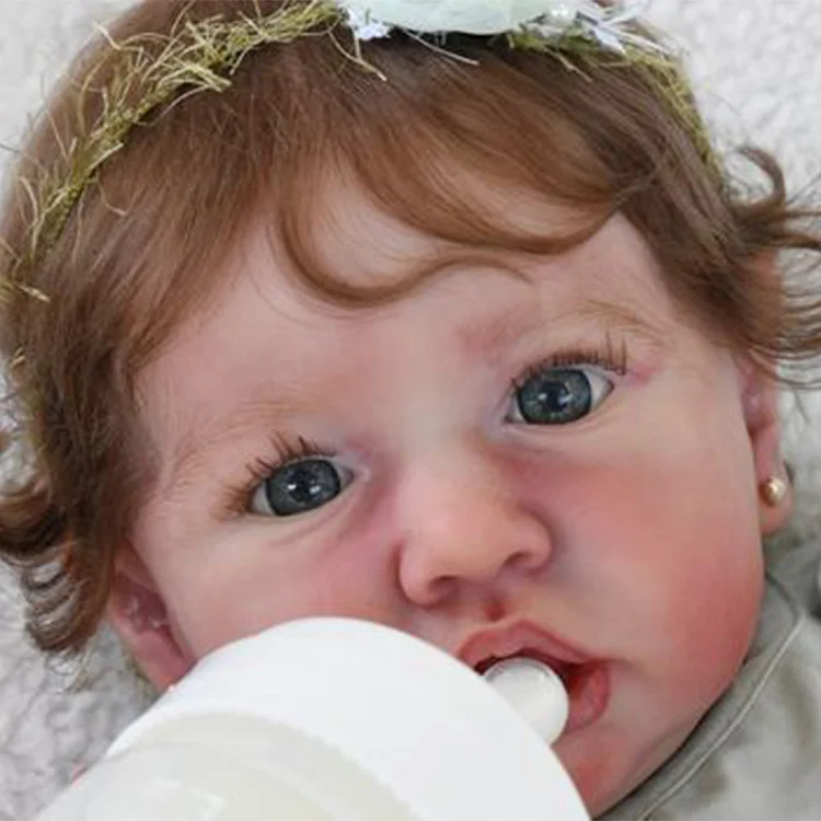 12''Real Touch Silicone Vinyl Reborn Doll Baby Girl Olivia for Gift to Kids