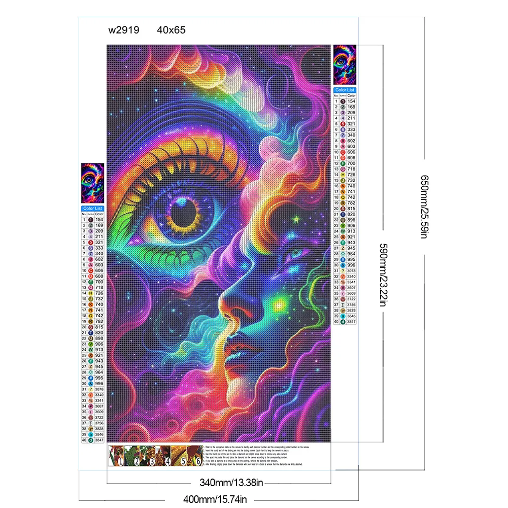 Diamond Painting - Full Round Drill - Colorful Cloud Eye(Canvas|40*65cm)
