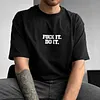 Unisex Casual Oversize DO IT Graphic T-Shirt by Inlyline