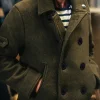 Men's Winter Thick British Gentleman Style Double- Breasted Buttons Woollen Coat Jacket