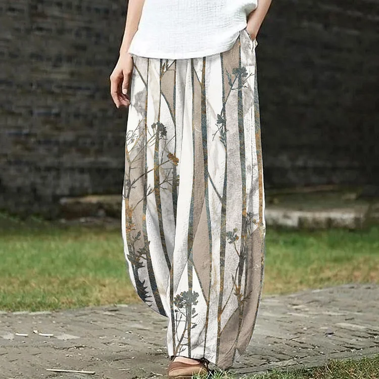 Retro Japanese Printing Leisure Pants