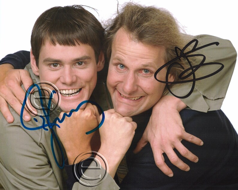 Jim Carrey Jeff Daniels Dumb And Dumber Autographed Signed Photo Poster painting 8 x 10 print Photo Poster painting picture poster wall art autograph