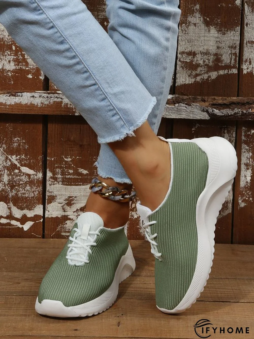 Plus Size Color Block Mesh Fabric Sneakers | IFYHOME