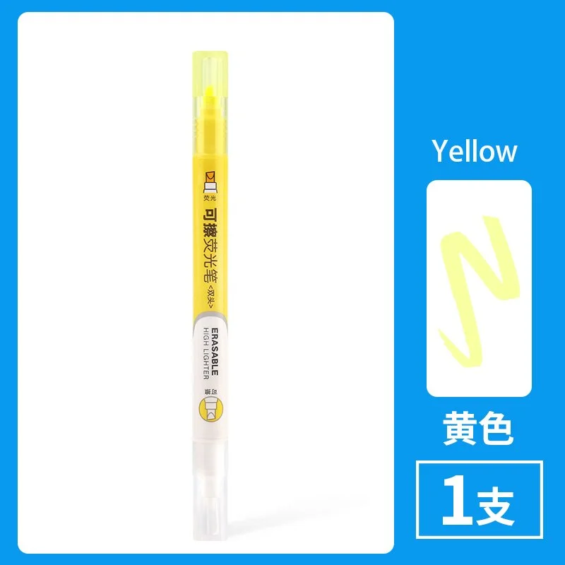 1Pc Dual Head Erasable Highlighters Pastel Marker Fluorescent Pen Art Drawing Doodling Markering Pens Stationery School Supply