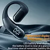Bluetooth-compatible 6.0 Business Ear-mounted Earphones Single Ear Open Ear Earphone with LED Digital Display Noise Cancellation for Running Driving Business