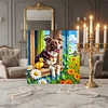 Framed Diamond Painting - Full Round Drill - Dog (25x25cm)