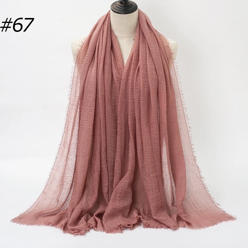 20 Pieces Fashion Solid Color Cotton Pashmina Scarves