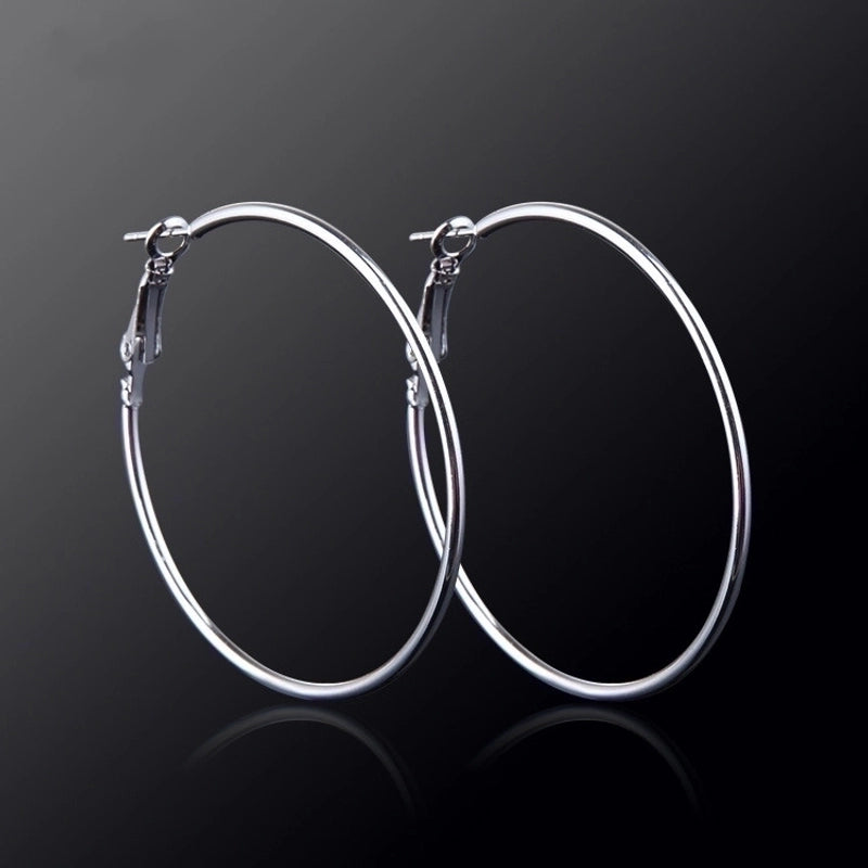 1 Pair Elegant Lady Geometric Steel Stainless Steel Earrings