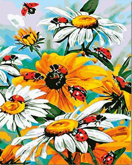 

Ladybird On Flowers – Paint By Numbers - 40*50CM, 501 Original