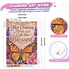 Orange Butterfly Blessing Diamond Painting Kits for Adults Beginners 30x40cm