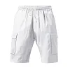 Cotton Linen Cargo Shorts for Men Lightweight Breathable Drawstring Waist Summer Casual Shorts with Side Pockets by Inlyline