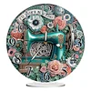 (US Local)Acrylic Special Shape Sewing Machine 5D Diamond Painting Clock Art Craft Kit