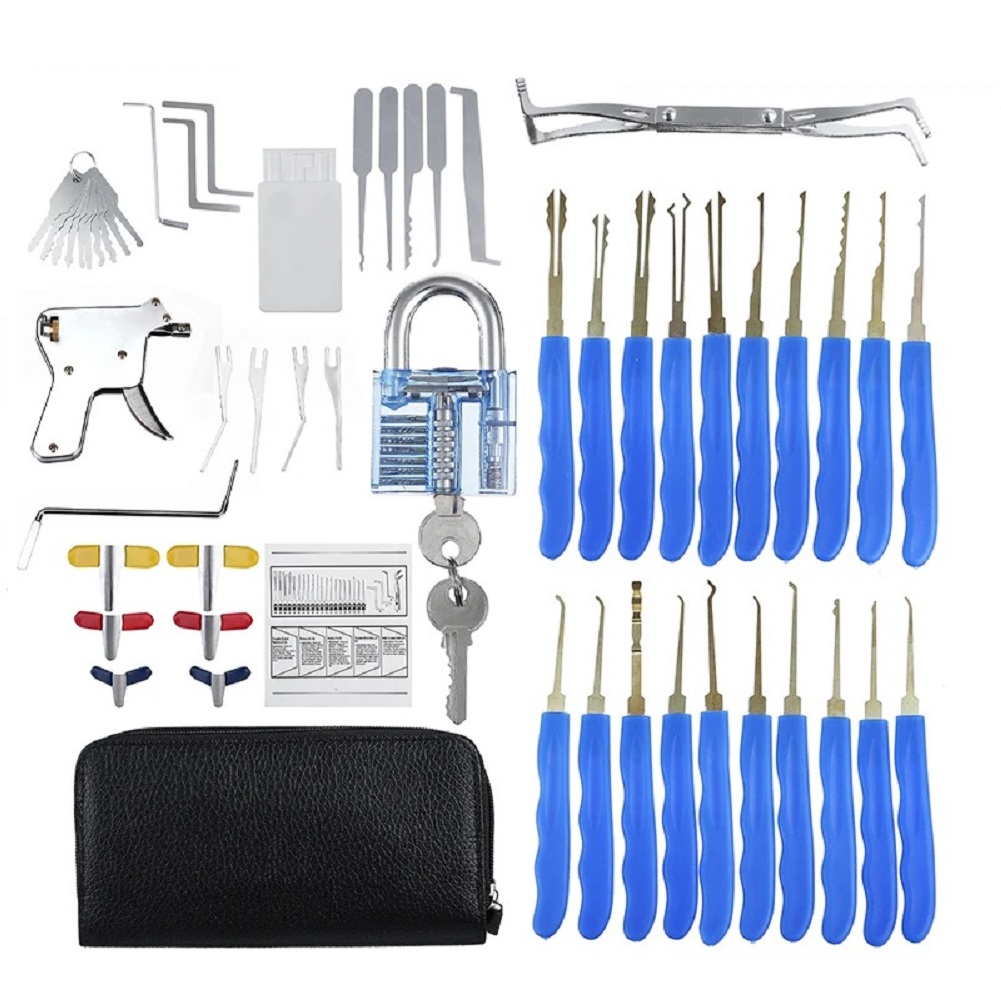 

56pcs Practicing Lockpick Broken Key Extractor with Locks Locksmith Tools, 501 Original