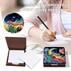 Wooden DIY Moon Fairy Diamond Painting Kit Note Box with 160 Papers for Office
