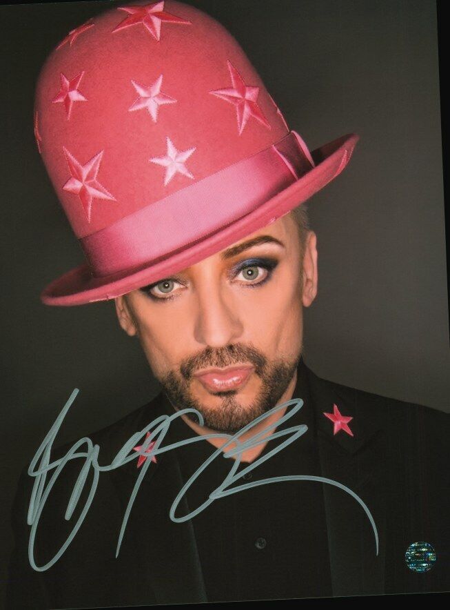 BOY GEORGE - Culture Club Autographed Original 8x10 Photo Poster painting LOA TTM