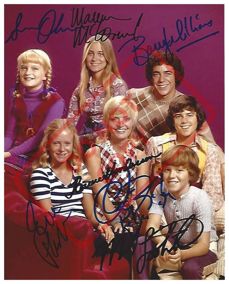 Brady Bunch Cast Vintage -196070s8.5x11 Autographed Signed Reprint Photo Poster painting