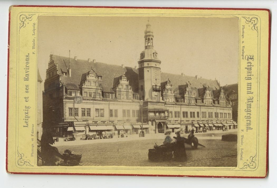 Leipzig, Germany - Original 19th Century Cabinet Card Photo Poster painting - Altes Rathaus