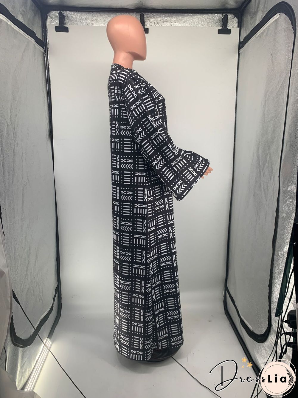 Stylish Print Loose Long Cardigan Coats