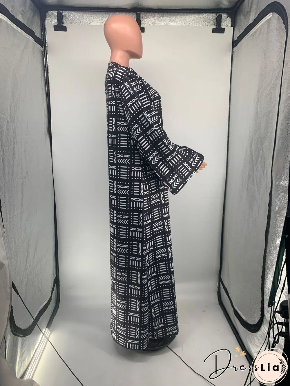 Stylish Print Loose Long Cardigan Coats