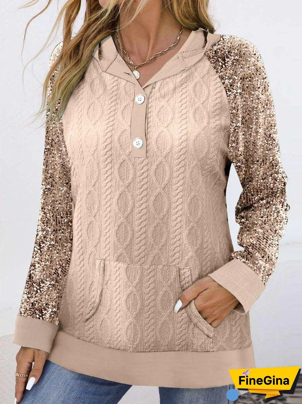 Khaki Long Sleeve Sweatshirt