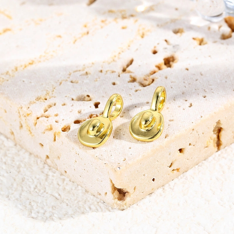 1 PCS/Package 15 * 20mm Hole 4~4.9mm Copper Copper 18K Gold Plated Cowboy Hat Polished Pendant Jewelry Accessories