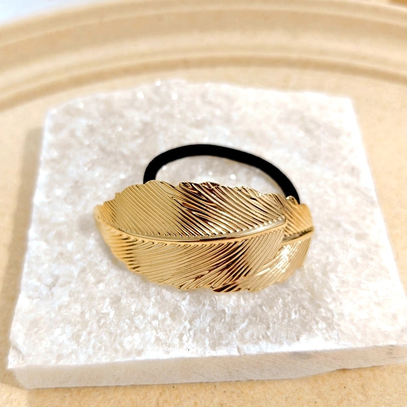 Women’s Casual Minimalist Solid Color Metal Plating Hair Tie