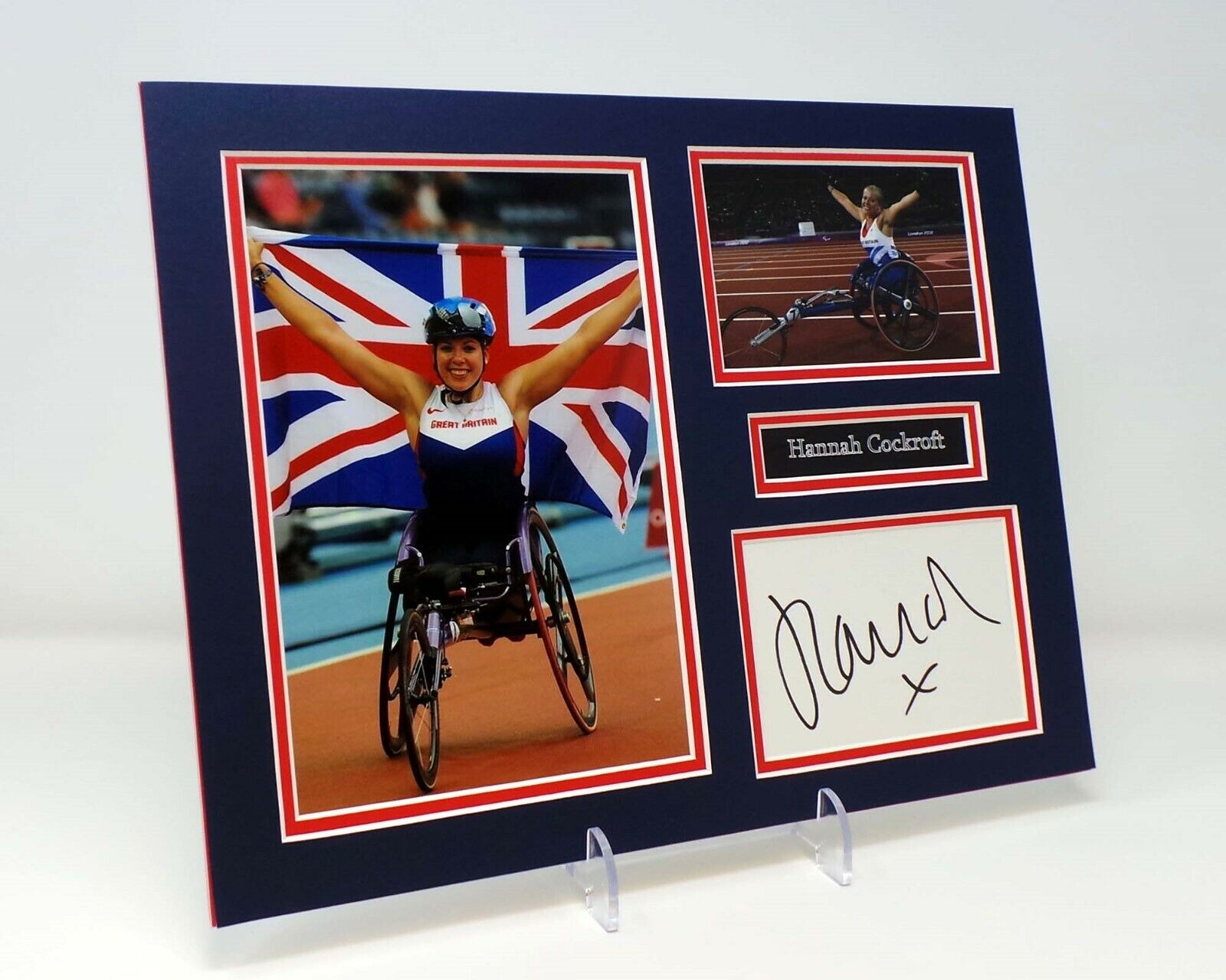 Hannah COCKCROFT Signed Mounted Photo Poster painting Display AFTAL Medal Winning paralympian