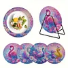 4Pcs Diamond Painting Wooden Animal Placemats with Holder Diamond Art Place Mats
