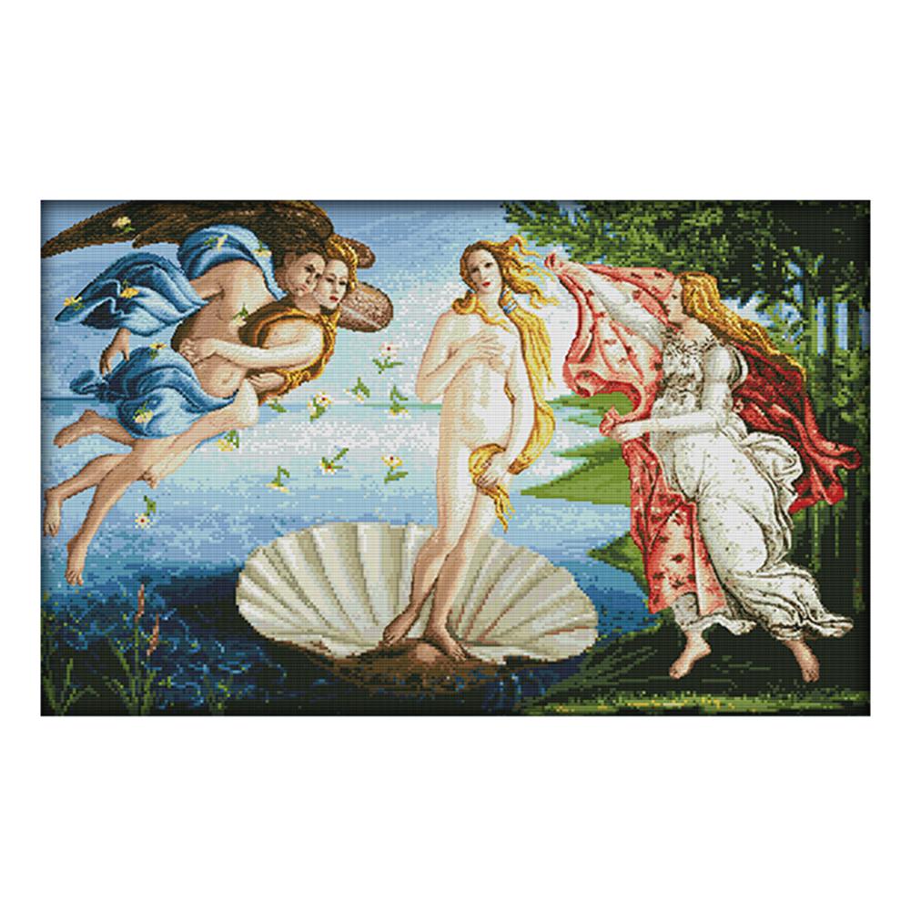 

Venus is born - 14CT Stamped Cross Stitch - 110*71cm, 501 Original