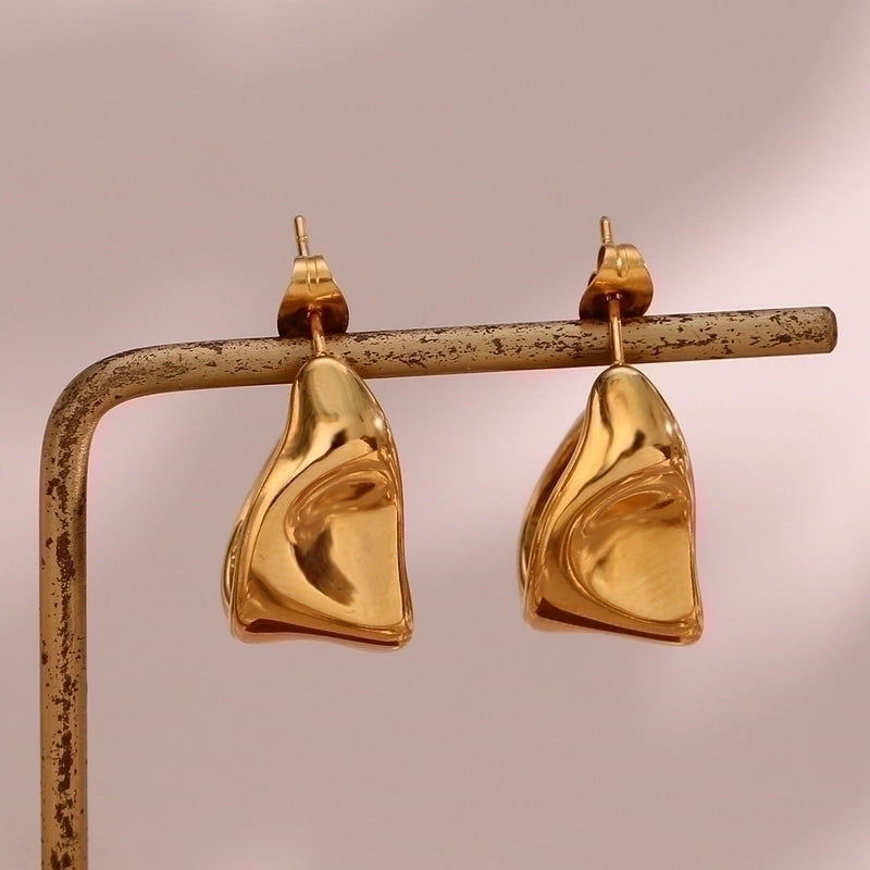1 Pair Basic Vintage Style Classic Style Irregular Plating 304 Stainless Steel 18K Gold Plated Drop Earrings