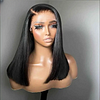 Bob Wigs 100% Human Hair Straight Wig 13x4 Full Lace Frontal Wig 16inches Black Hair Pre Plucked 
