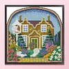 Summer Cabin-14CT Stamped Cross Stitch 25*26cm/9.84*10.24in