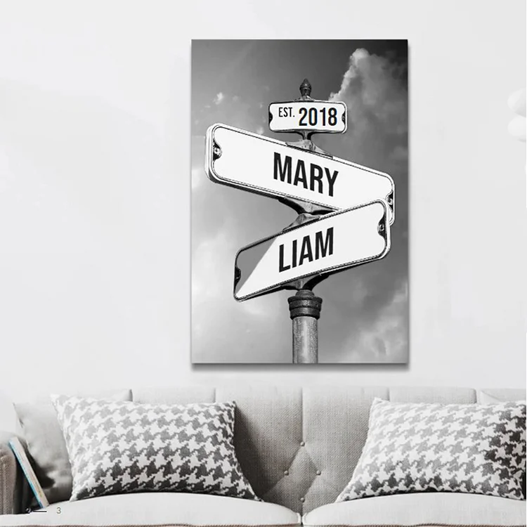 Personalized Canvas-Vintage Street Sign