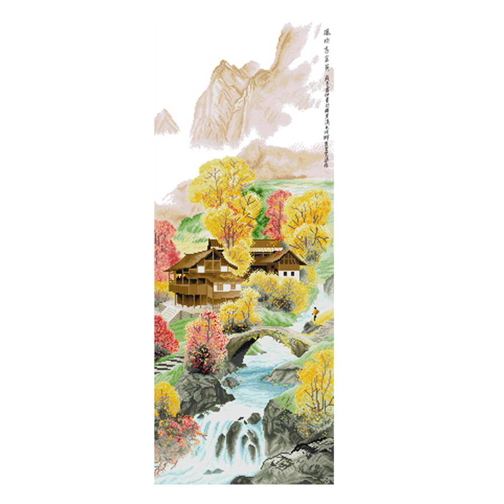 

Fall - 11CT Stamped Cross Stitch - 113*48CM, 501 Original