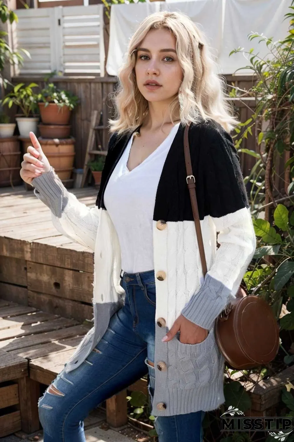 cozy cable knit button front long sleeve cardigan