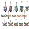 1PC, porte-cl&eacute;s DIY 3D en diamant avec boucle homard, porte-cl&eacute;s double face en diamant avec cha&icirc;ne &agrave; ressorts, mosa&iuml;que de diamants en cristal &agrave; ressorts, cadeau unique fait main