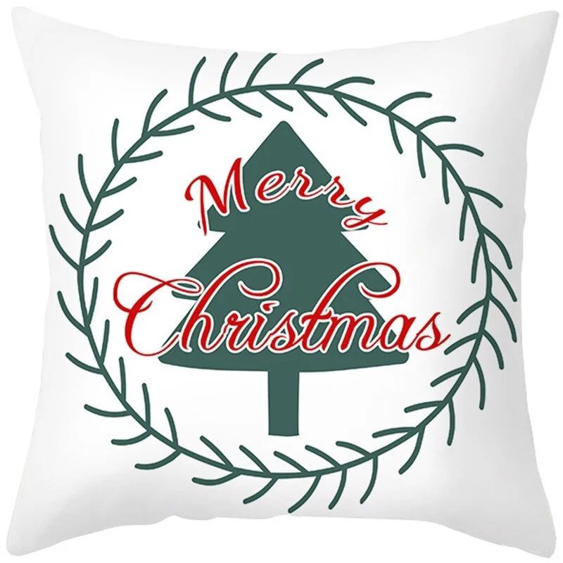 Merry Christmas Decorations For Home 2021 Christmas Cushion Cover Xmas Ornament Cristmas Navidad Natal Gifts Happy New Year 2022