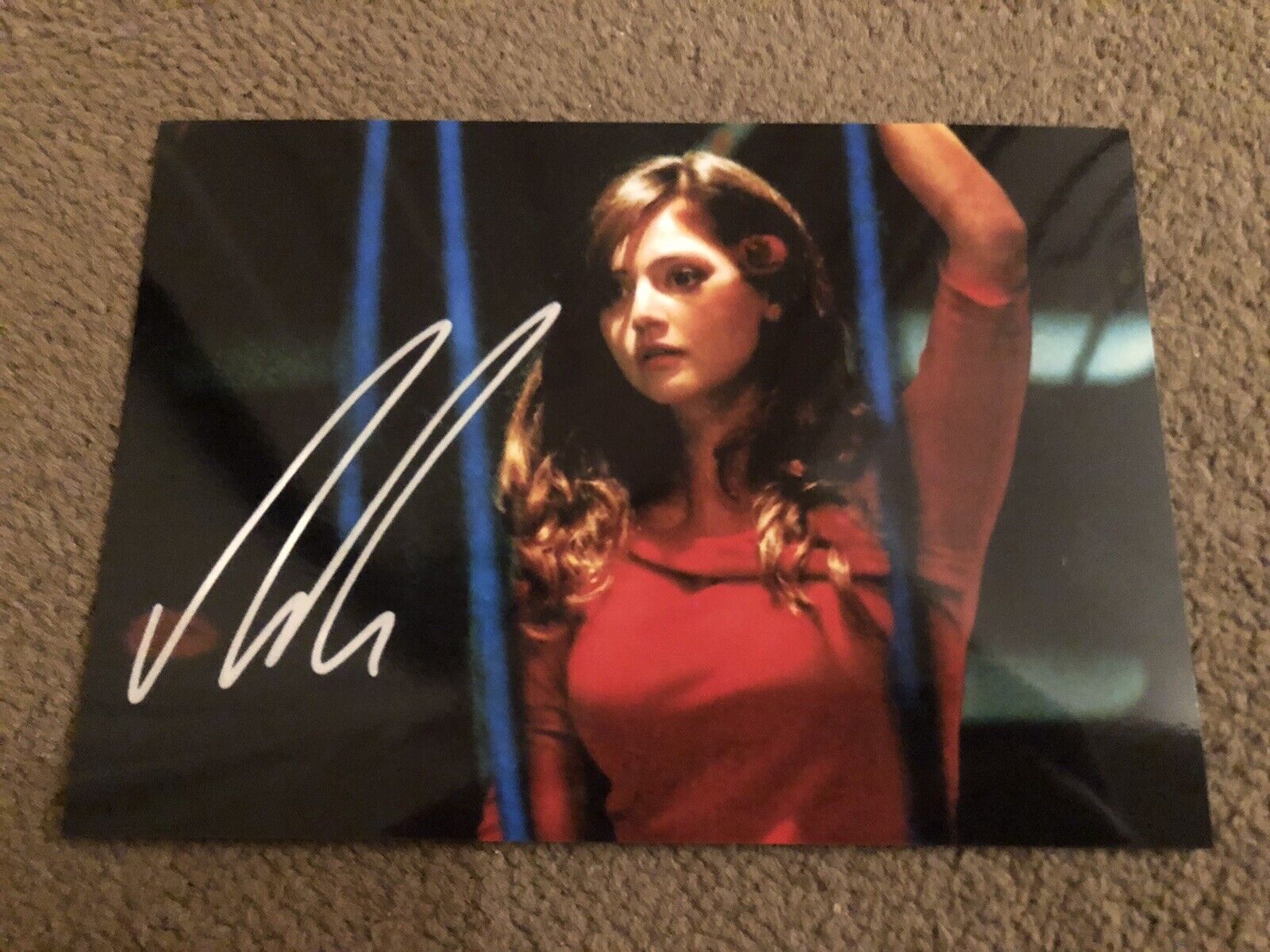 JENNA COLEMAN (DR WHO) PRESIGNED Photo Poster painting- 7x5”