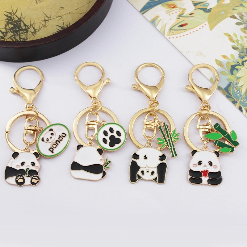 Cartoon Style Panda Zinc Alloy Unisex Keychain