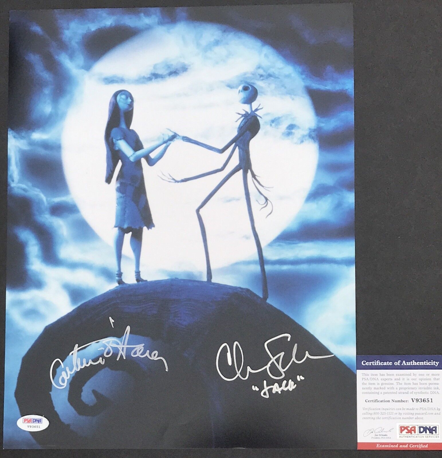 Chris Sarandon Catherine O'Hara Signed NIGHTMARE BEFORE CHRISTMAS Photo Poster painting PSA/DNA