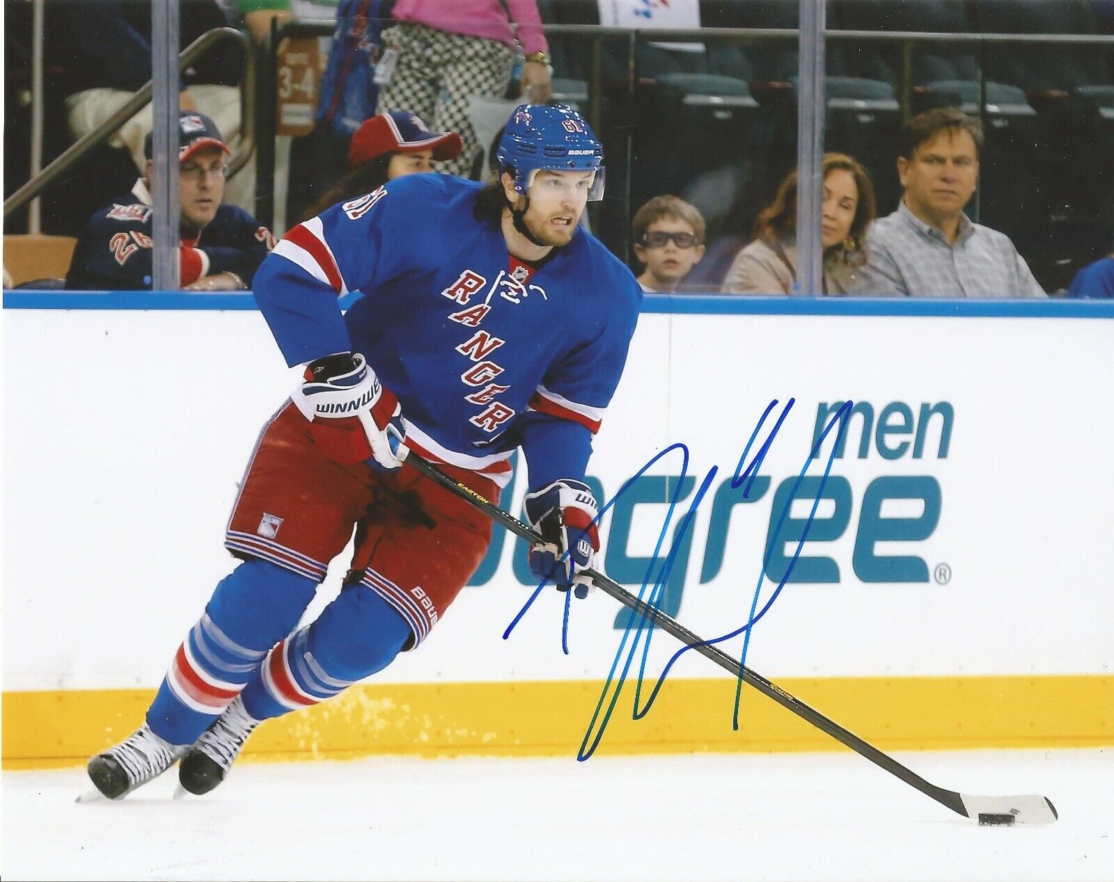 RICK NASH SIGNED NEW YORK RANGERS 8x10 Photo Poster painting with COA