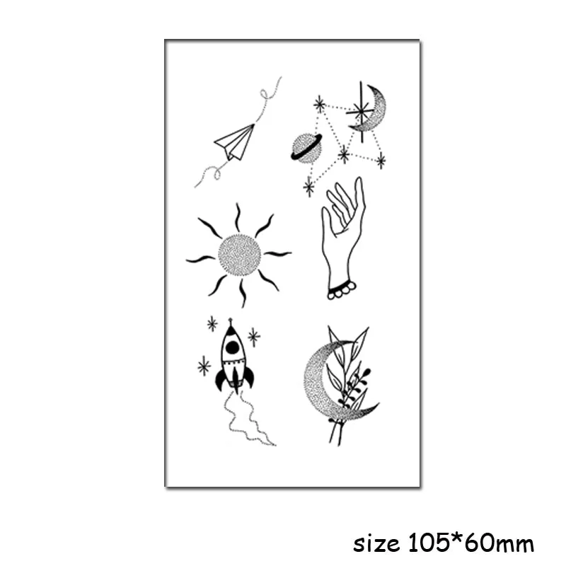 Temporary Tattoo Stickers Sexy Cross English Alphabet Line Fake Tatto Waterproof Tatoo Hand Leg Belly Small Size for Women Men