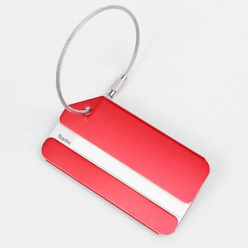 2 Pcs Aluminum Alloy Travel Luggage Tags Baggage Suitcase Address Tag Label Holder 8 Colors